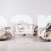 Rosabella Sofa Set Black - Silver