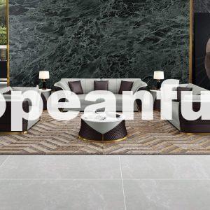 Vogue Sofa Set Grey Italian Leather